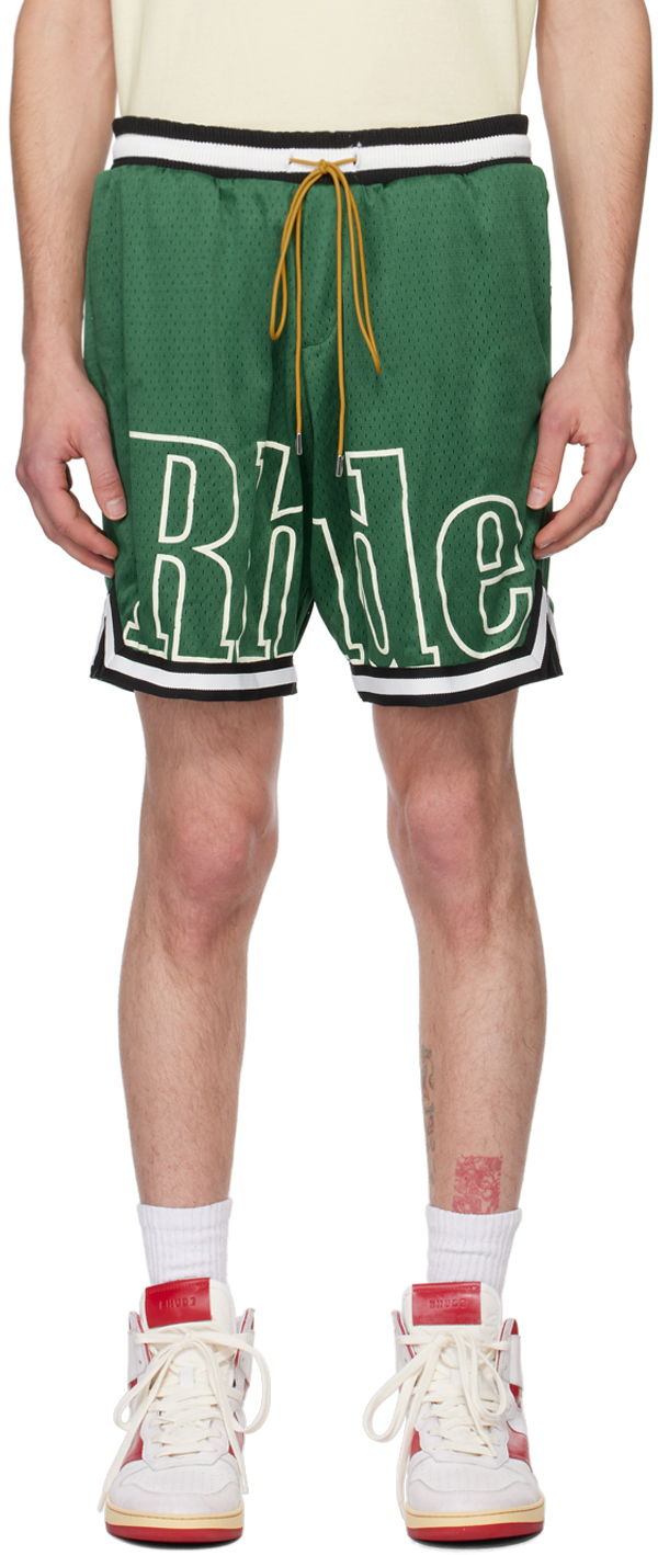 Rhude Green Court Shorts