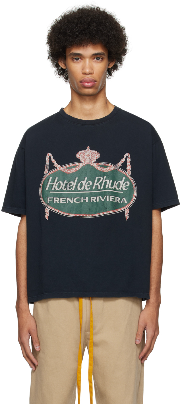 Rhude Black Riviera T-Shirt