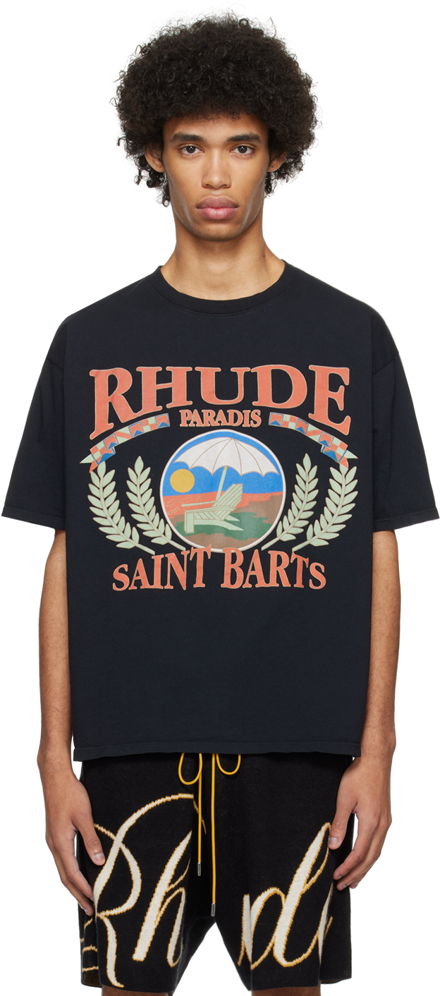Rhude Black Beach Chair T-Shirt