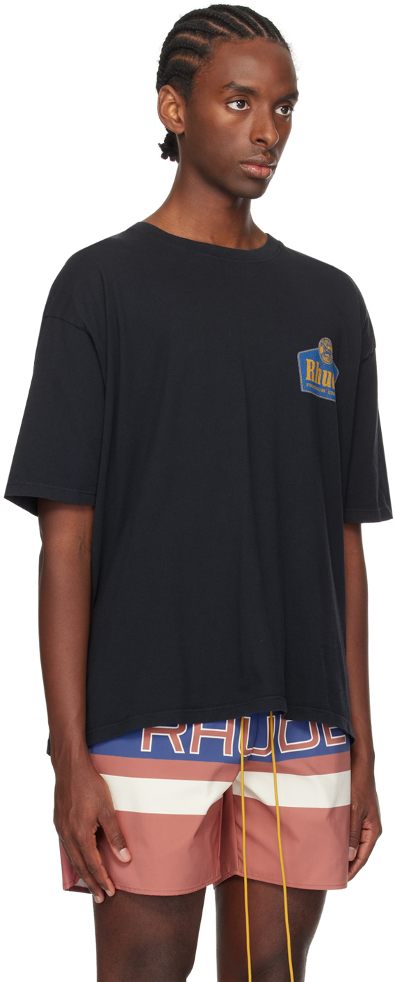 【関税込み】Rhude ブラック Grand Cru Tシャツ Rhude Men's Grand Cru T-Shirt in Vintage Black Rhude