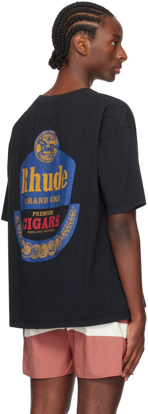 【関税込み】Rhude SSENSE限定 ブラック Grand Cru Tシャツ Rhude Ssense Exclusive Black 'grand Cru' T-shirt | ModeSens