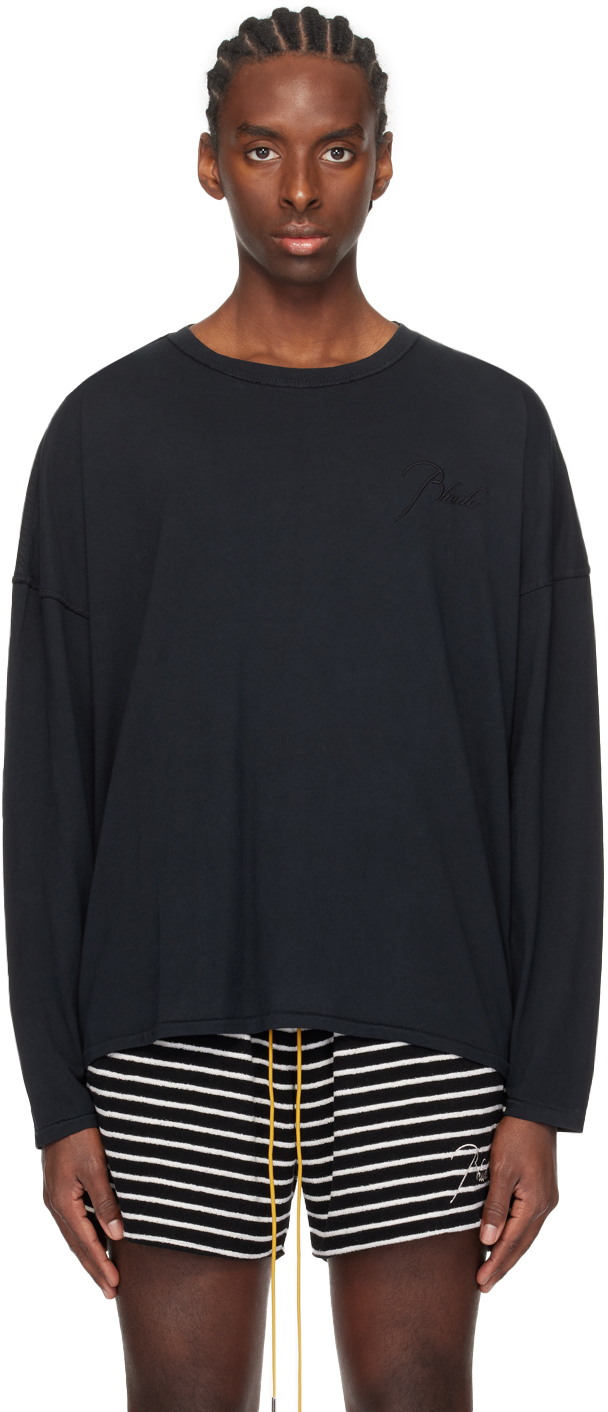 Rhude Black Reverse Long Sleeve T-shirt