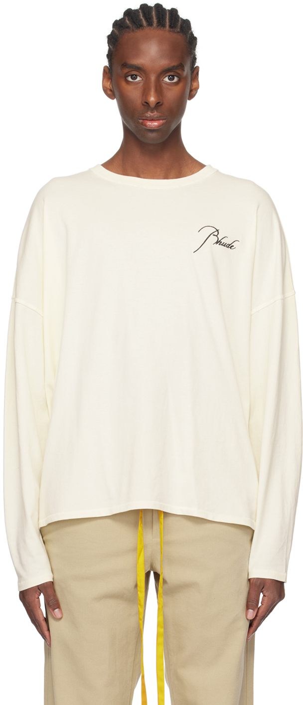 Rhude Off-white Reverse Long Sleeve T-shirt