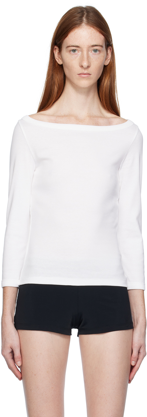 White Steffi Long Sleeve T-Shirt