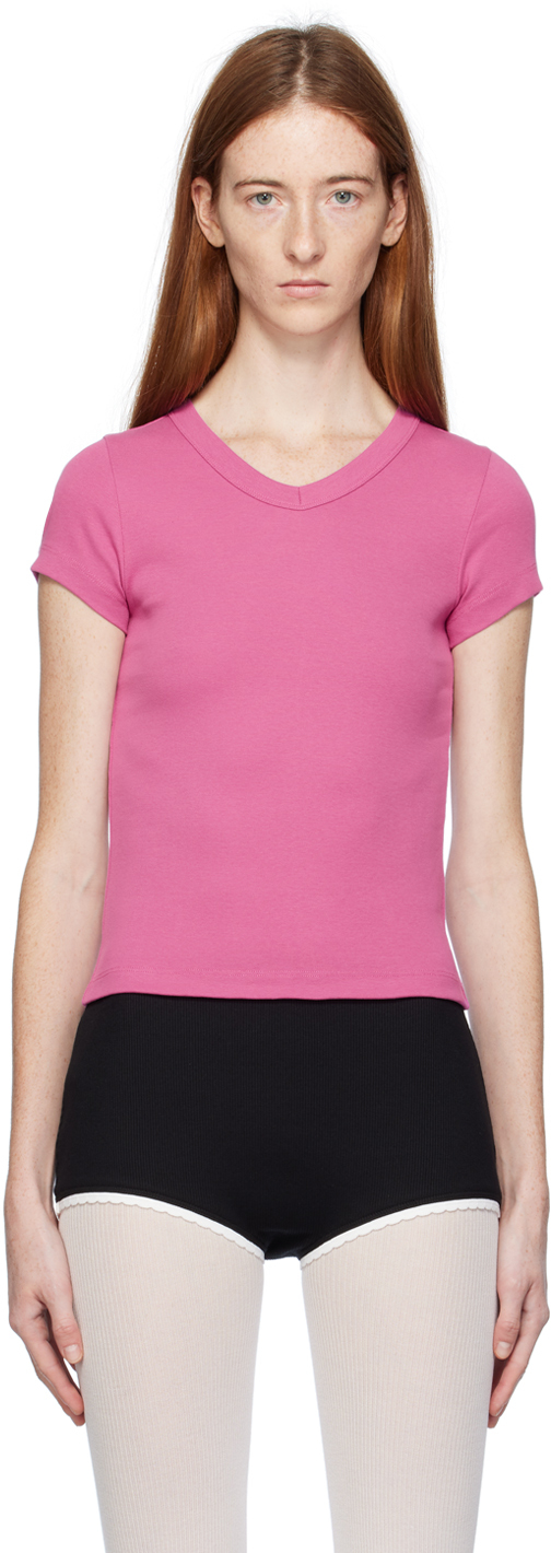 SSENSE FLORE: FLORE T-Shirt Pink Jill |