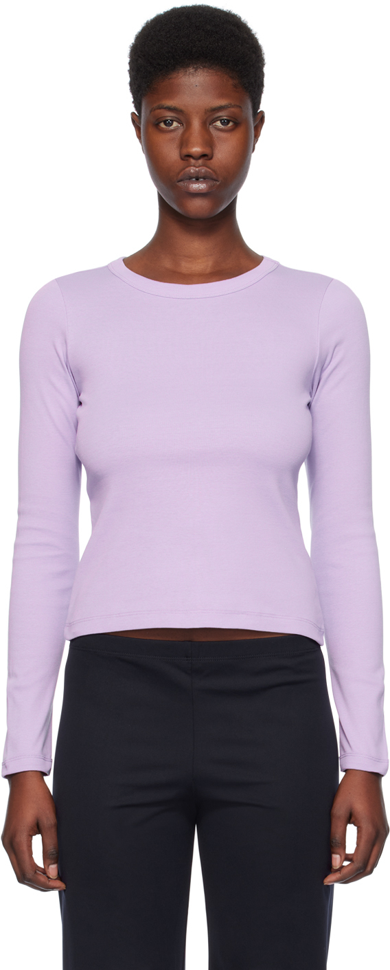Flore Flore Purple Max Long Sleeve T-shirt In Lilac