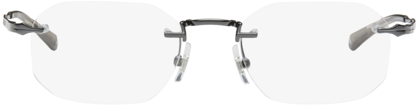 Gunmetal Rimless Glasses