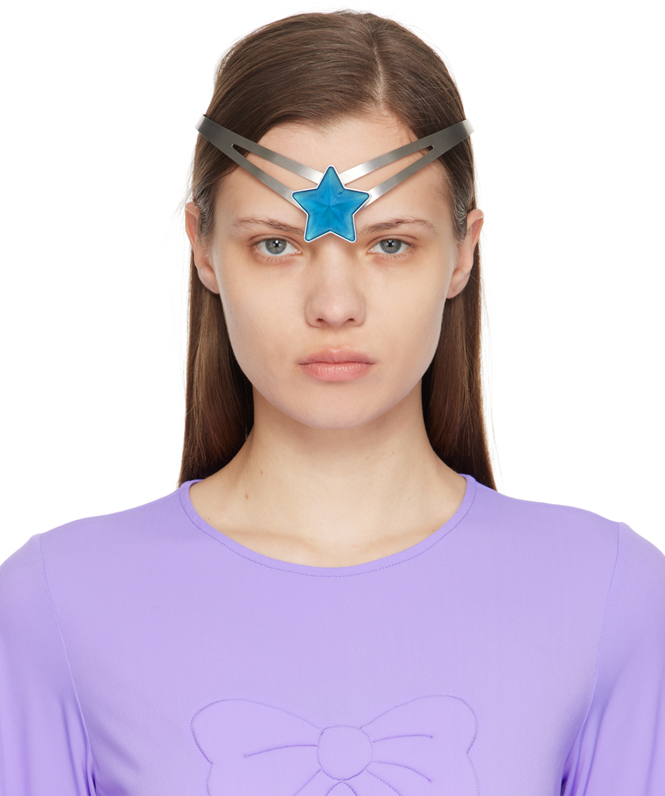 Silver & Blue Star Headband by Ashley Williams on Sale