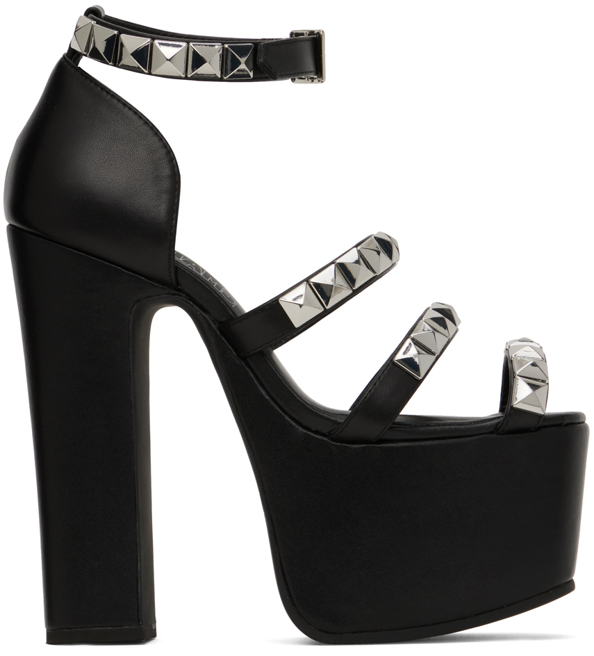 Shop Ashley Williams Black Studded Iris Heels