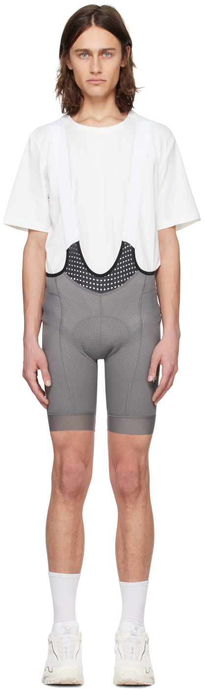 Gray Cycling Bib Shorts