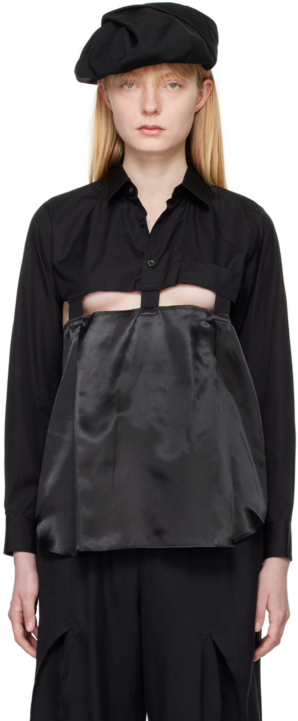 Black Comme Des Garçons Black Cutout Shirt In 1 Black