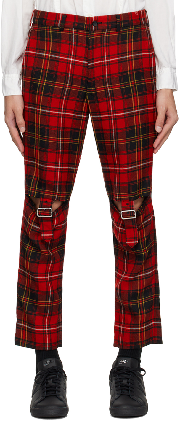 Red & Black Check Trousers