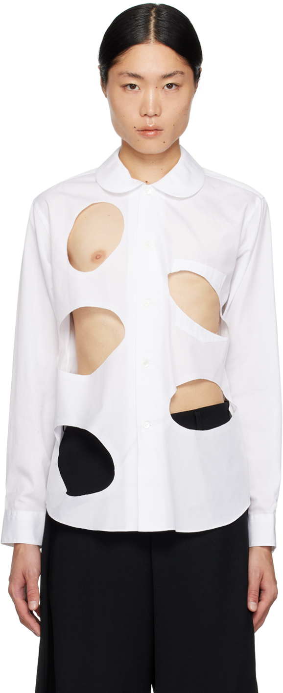Chemise Femme Comme Des Garçons - Taille XS - Coton Blanc - Occasion Très Bon état