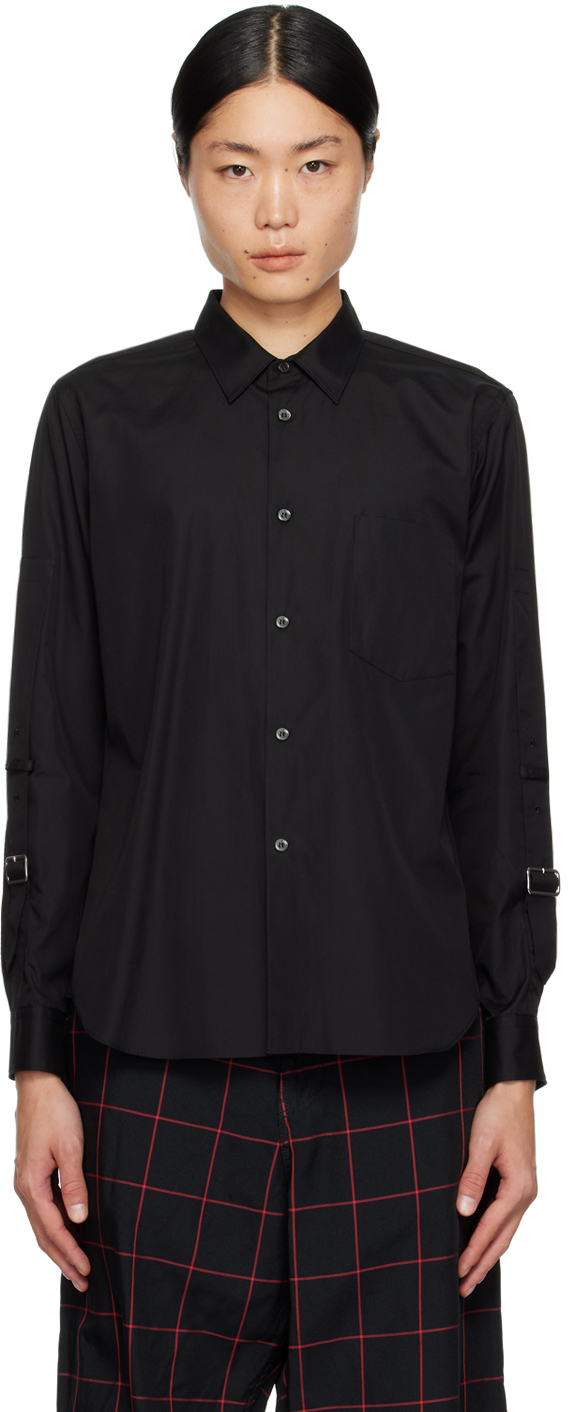 Black Pin-Buckle Shirt