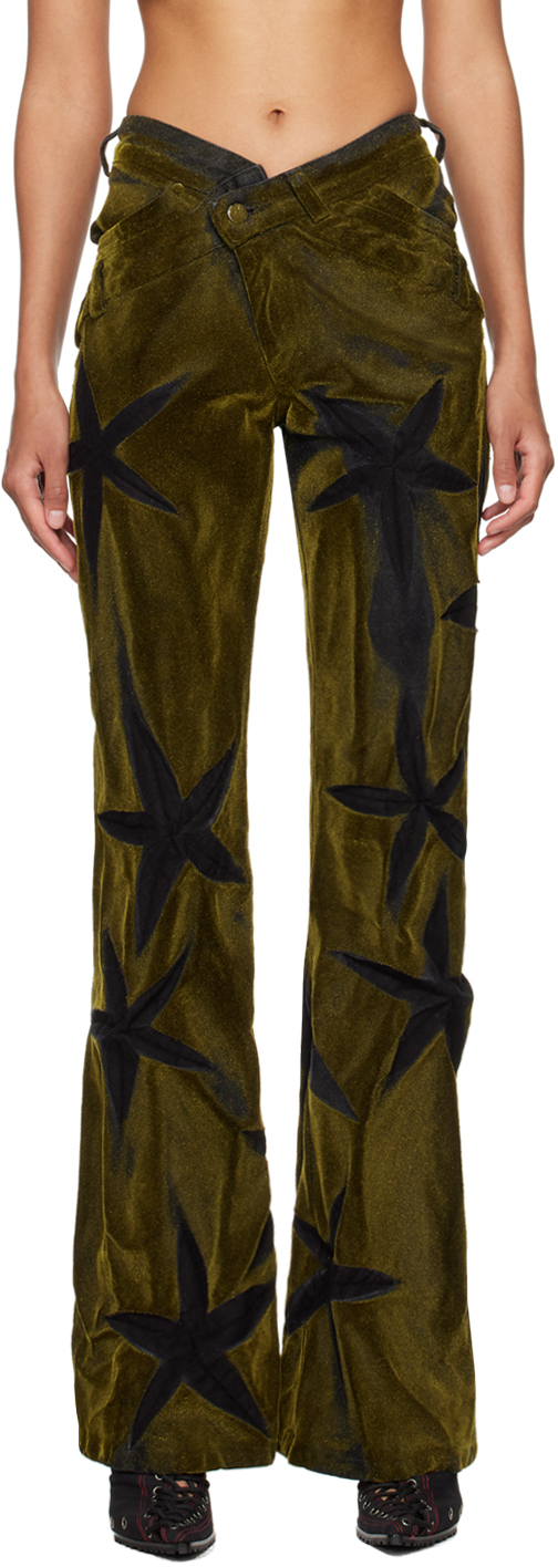 【関税込み】Masha Popova カーキ Star ボーイフレンド ジーンズ Masha Popova jeans for Women | SSENSE