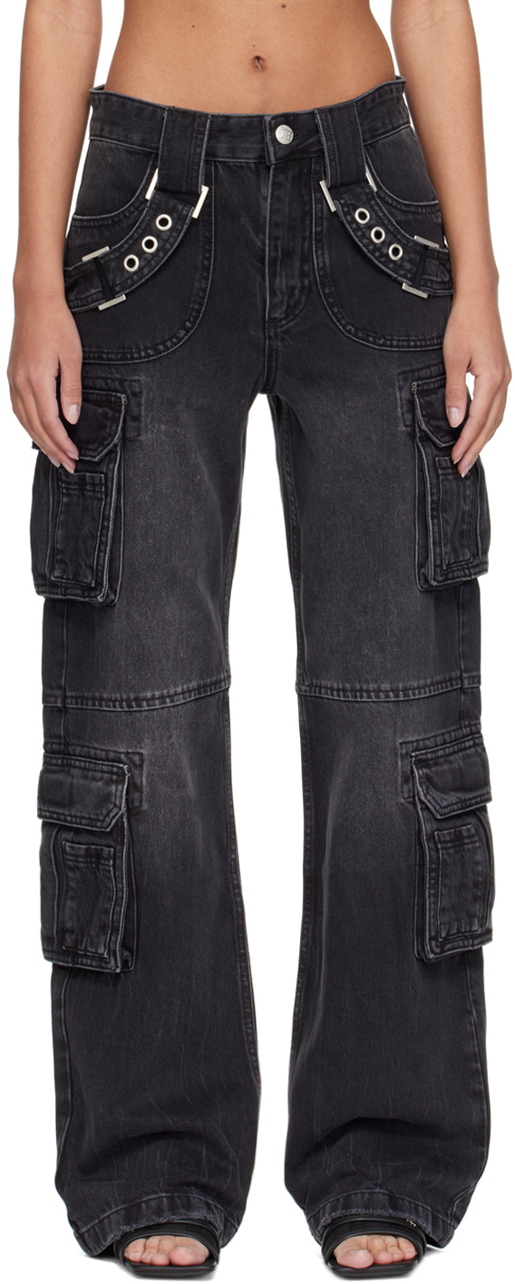 Shop Misbhv Black Harness Jeans
