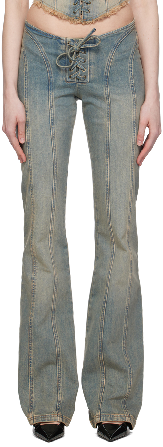 【関税込み】MISBHV ブルー Lara ジーンズ Blue Lara Jeans by MISBHV on Sale