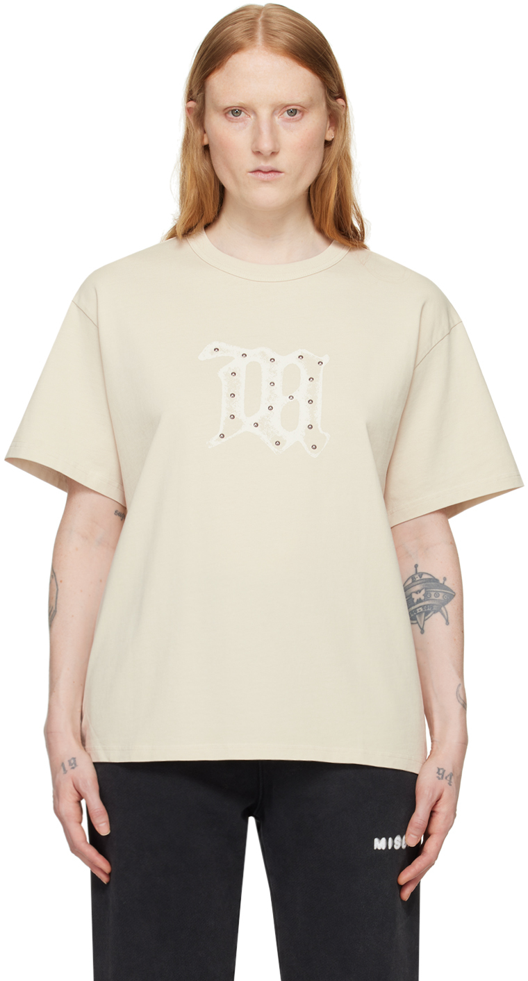 MISBHV: Beige Signature T-Shirt | SSENSE