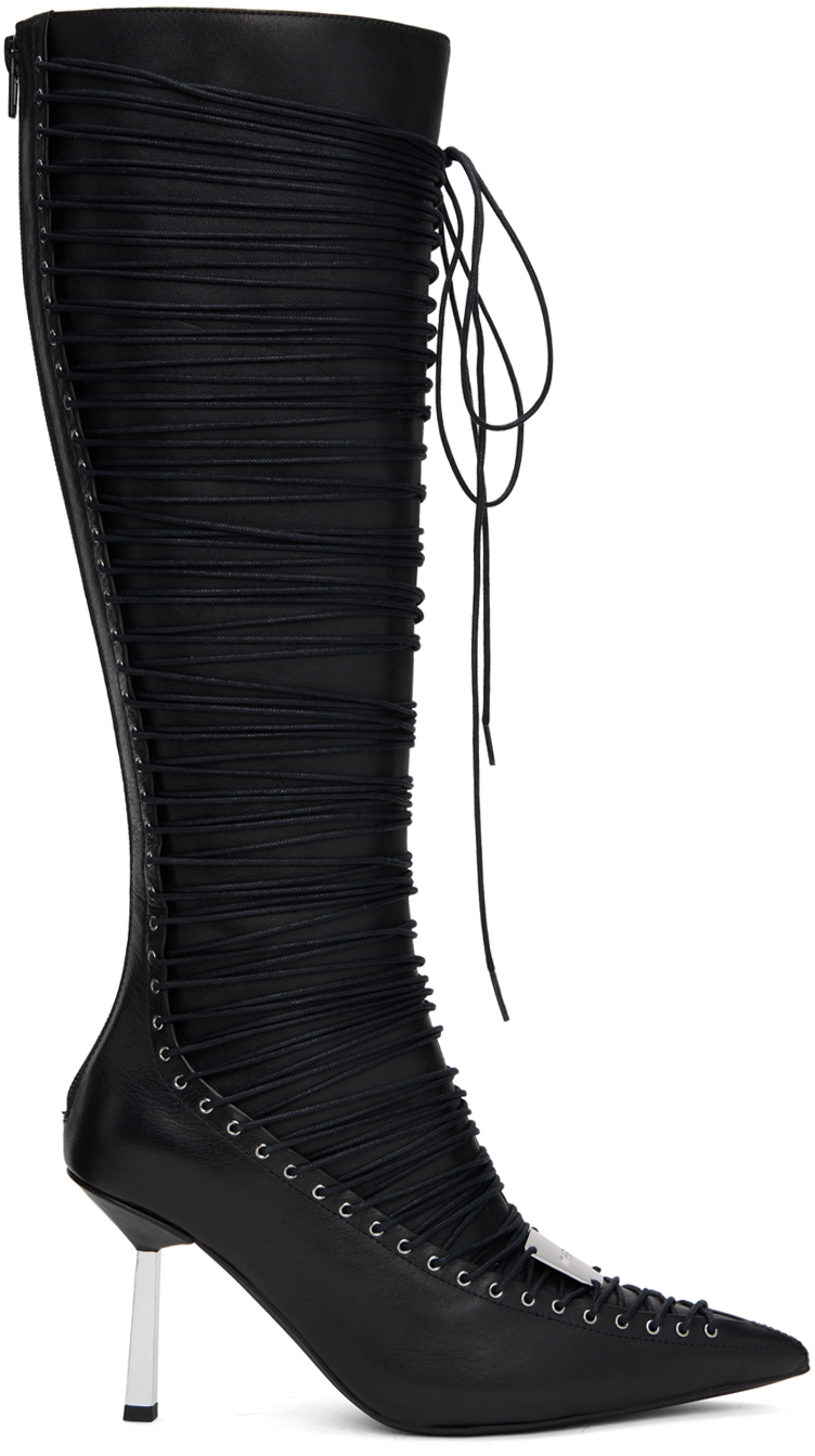 Black High Heel Anastazja Knee Boots