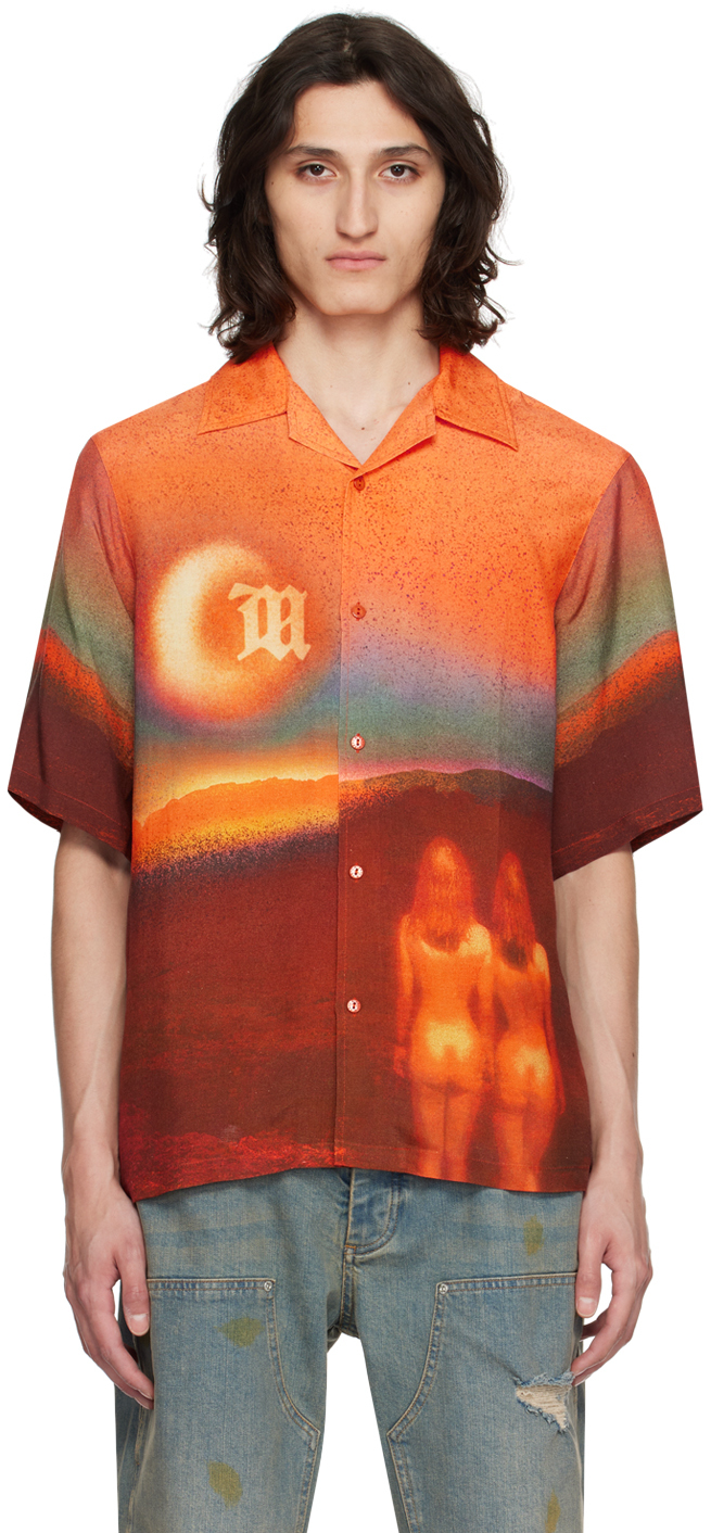 Misbhv Orange 'walking On A Dream' Shirt In Mlc