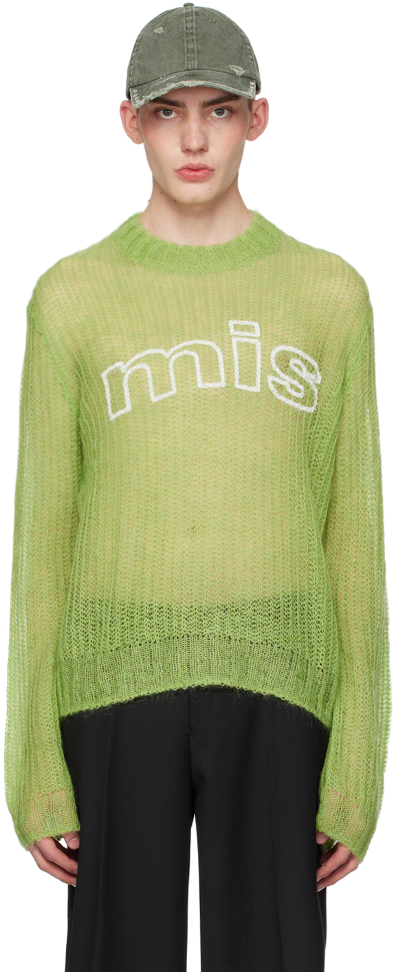 Shop Misbhv Green Unbrushed Sweater In Lime