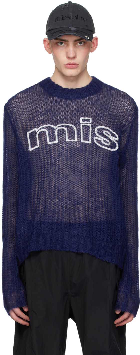 Shop Misbhv Navy Unbrushed Sweater