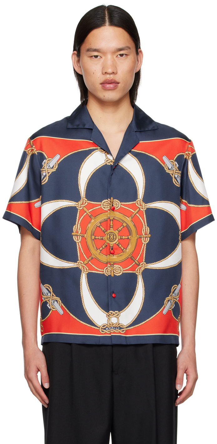 Shop Bally Multicolor Printed Shirt In Multired Fire
