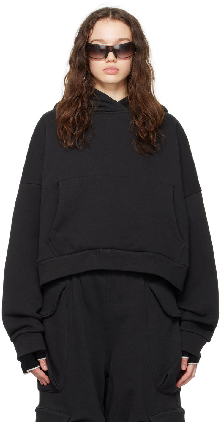 Entire Studios: Black Heavy Hoodie | SSENSE