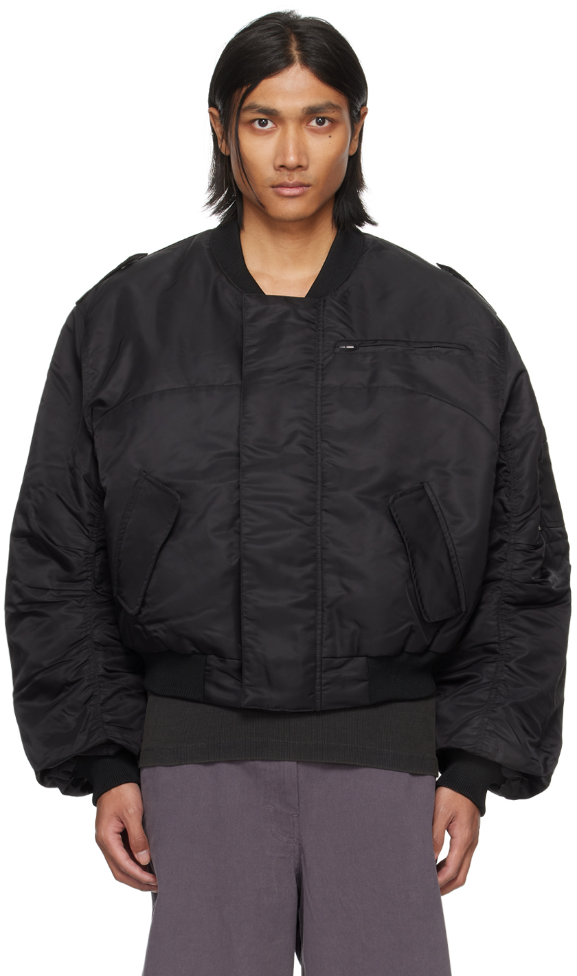 Entire Studios Black A-2 Bomber Jacket | Smart Closet