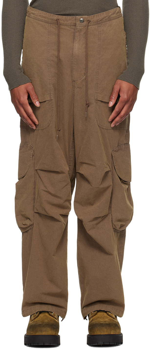 Entire Studios Brown Freight Cargo Trousers In Grün