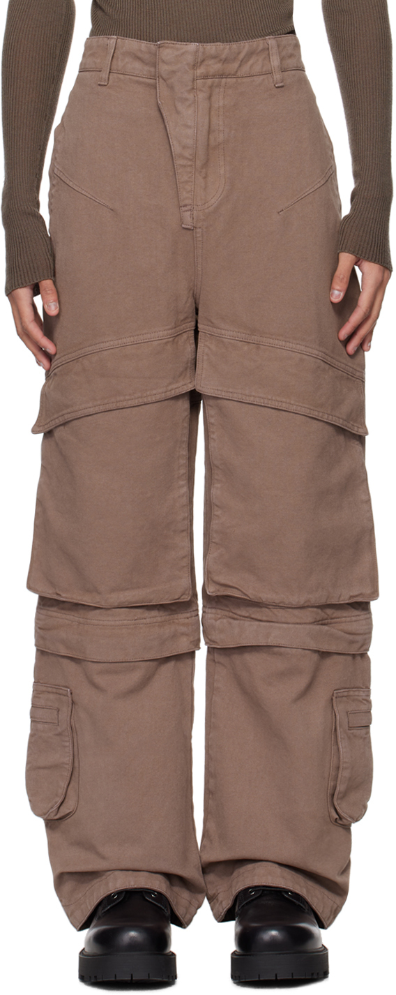 Brown Hard Cargo Pants