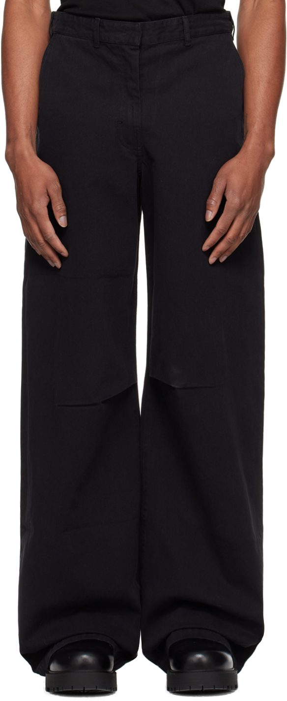 Entire Studios Black Pm Trousers In Bat | ModeSens