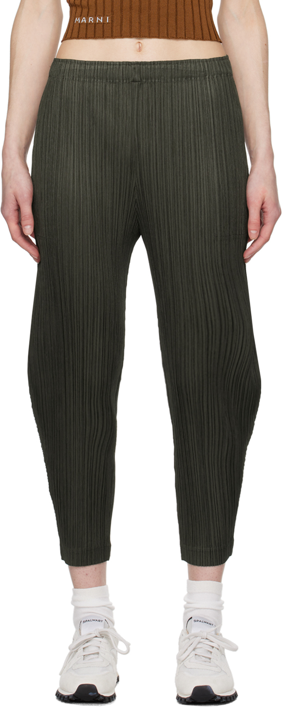 PLEATS PLEASE ISSEY MIYAKE: Khaki Thicker Bottoms 2 Trousers