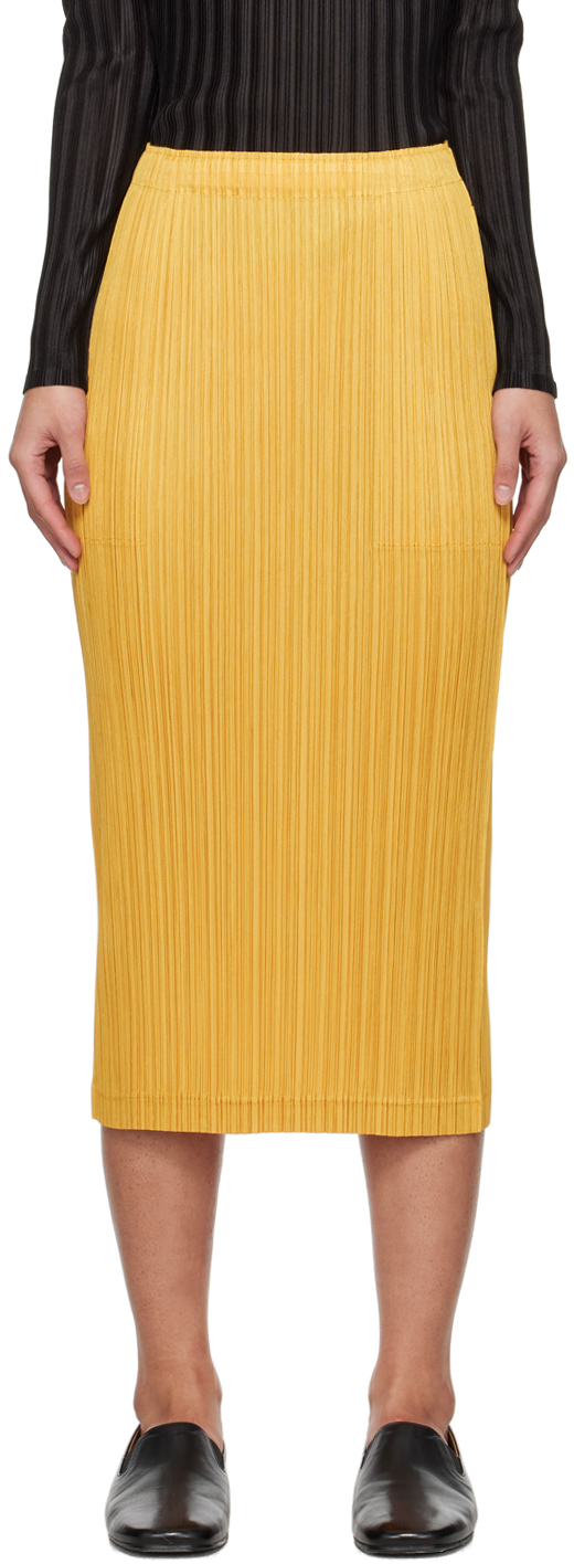 Yellow Thicker Bottoms 1 Midi Skirt