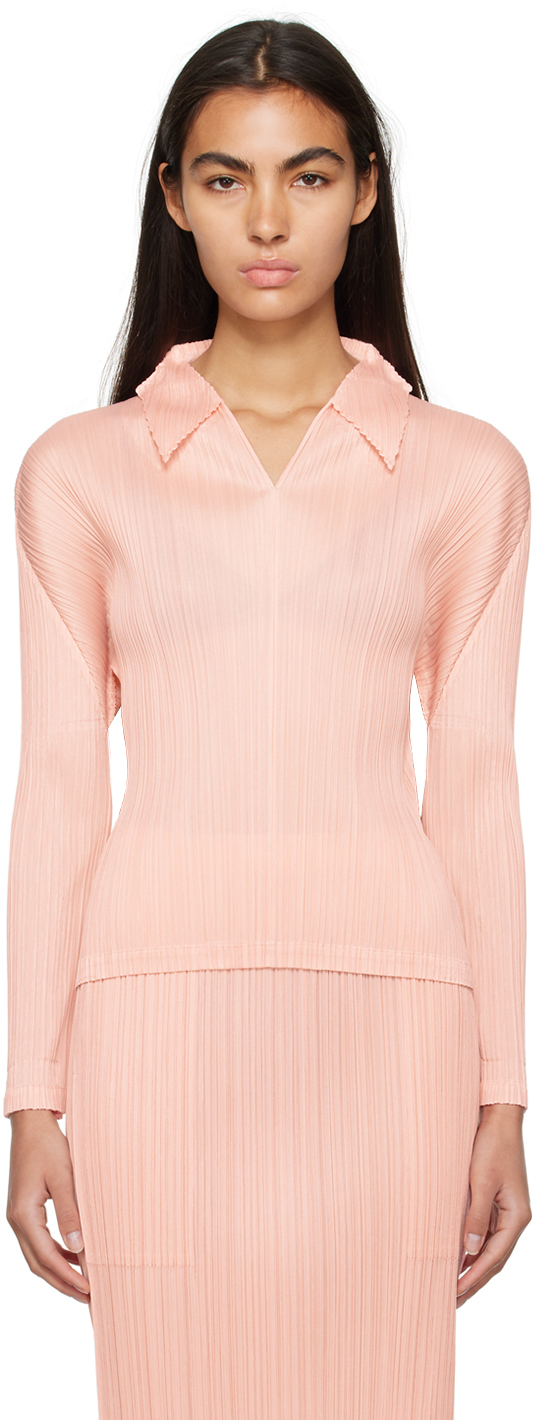 Shop Issey Miyake Pink Monthly Colors October Top In 22 Pink