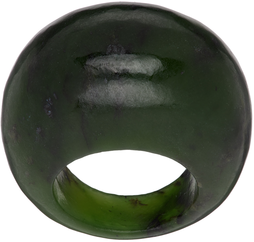 SOPHIE BUHAI GREEN MEDIUM JADE DONUT RING 