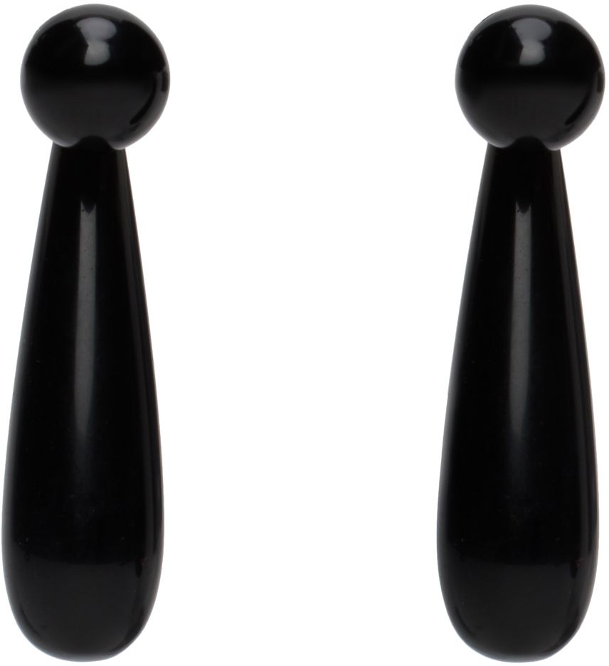 Sophie Buhai Black Small Angelika Earrings In Onyx