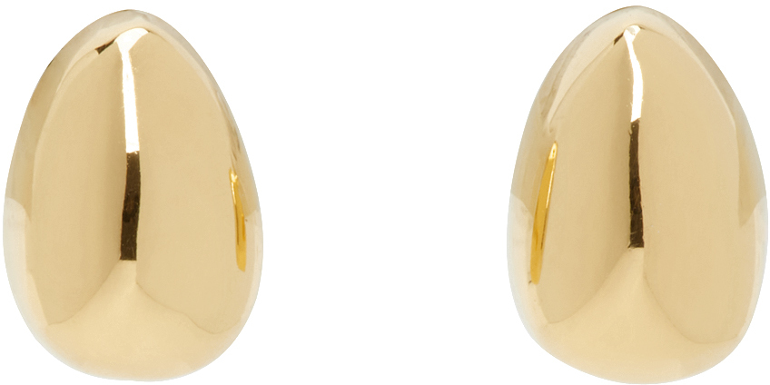 Gold Tiny Egg Stud Earrings
