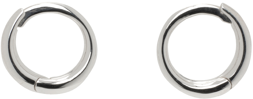 Sophie Buhai Silver Small Nouveau Hoop Earrings