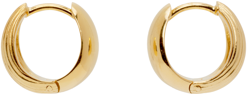 Sophie Buhai Gold Reversible Hinged Hoop Earrings In 18k Gold Verm