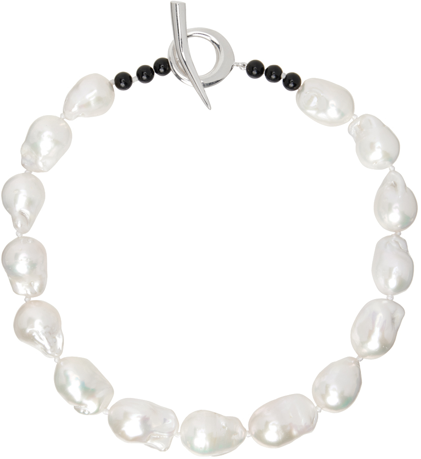 Sophie Buhai White Baroque Pearl Choker In Sterling Silver