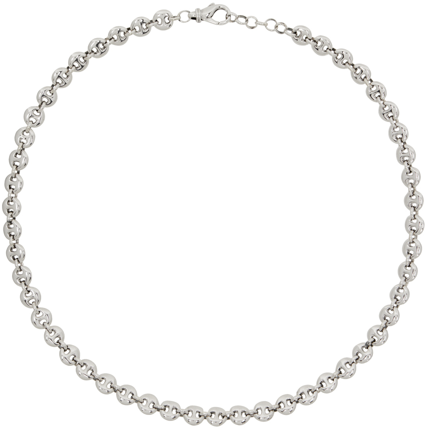 Sophie Buhai Silver Small Circle Link Necklace In Sterling Silver
