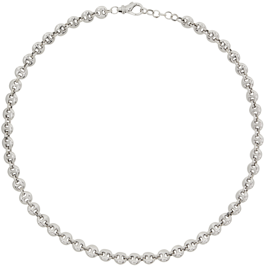 Sophie Buhai: Silver Small Circle Link Necklace | SSENSE