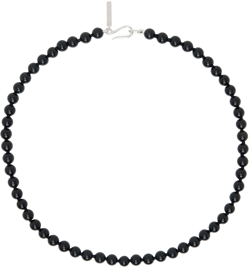 Black Tiny Onyx Collar Necklace