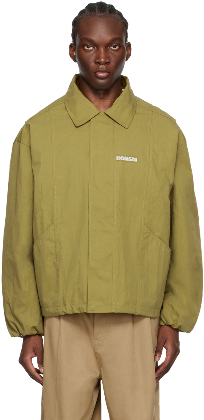 Green Muschio Bomber Jacket by Bonsai on Sale