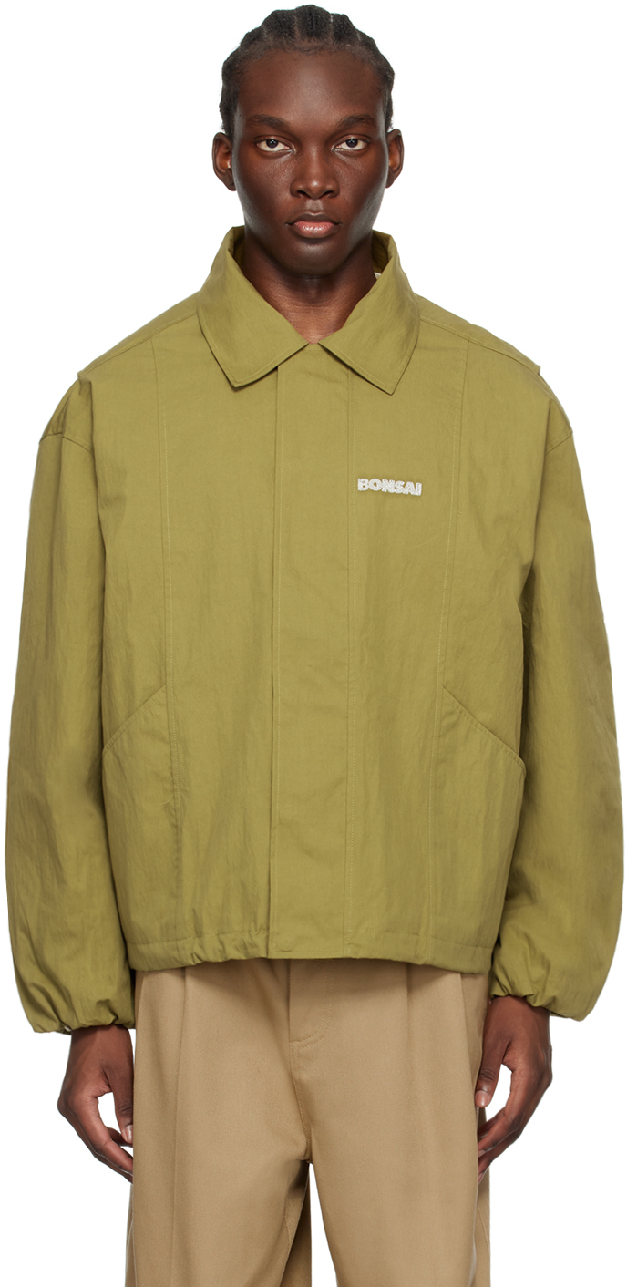 Shop Bonsai Green Muschio Bomber Jacket In Cress Green Crsgre