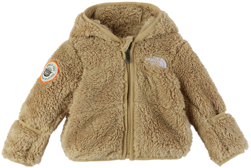 Shop The North Face Baby Khaki Bear Hoodie In Beige