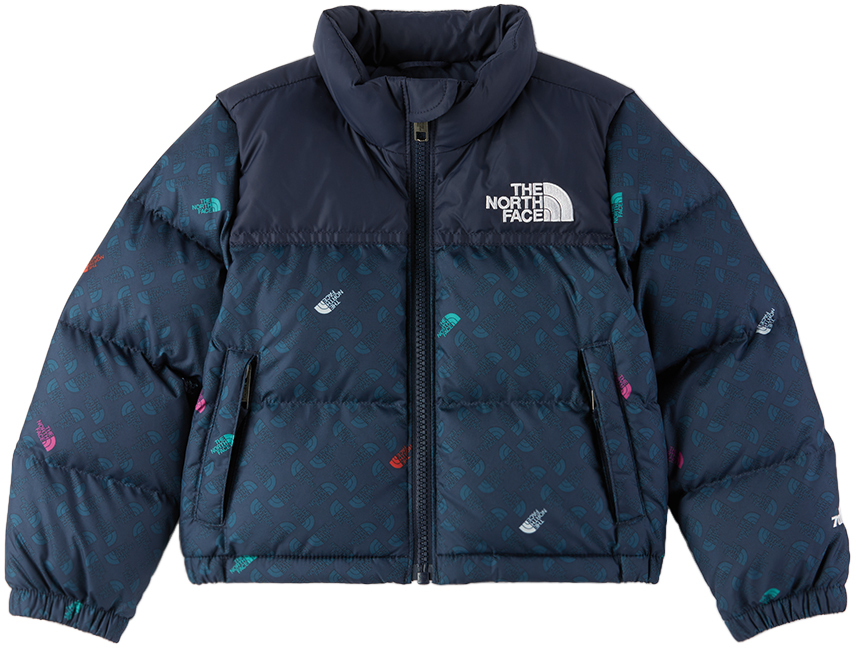 The North Face Kids Navy 1996 Retro Nuptse Little Kids Down Jacket In Blue