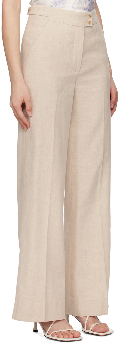 Holzweiler Beige Ella Trousers In 1001 Ecru