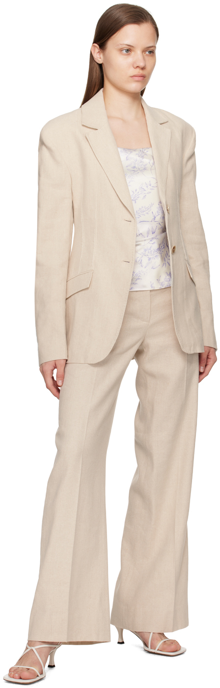 Holzweiler Beige Ella Trousers In 1001 Ecru